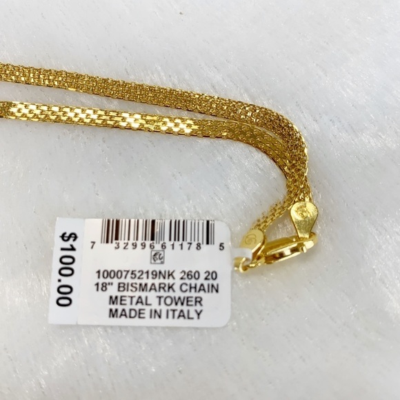 Giani Bernini 18” Gold Bismarck chain NWT - Picture 8 of 8